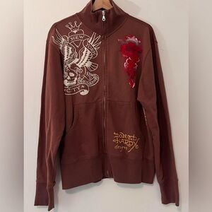 DON ED HARDY VINTAGE ZIP UP!